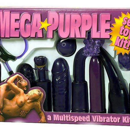 Mega Purple Sex Toy Kit Dildo multi sæt din6shop dk sexlegetøj og