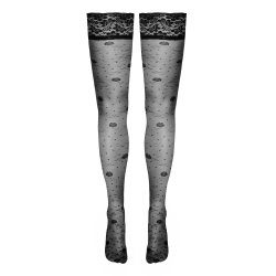 Selvsiddende Strmper med Rose Mnster