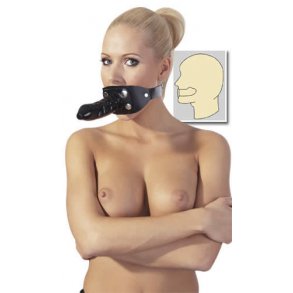 Lder Gag med dildo