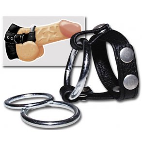 L�der elskovsrem med 3 penisring