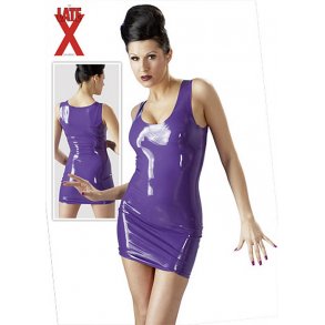 Lilla Latex Minikjole