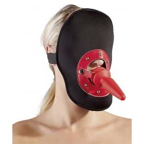Sort Maske med Analplug/Gag