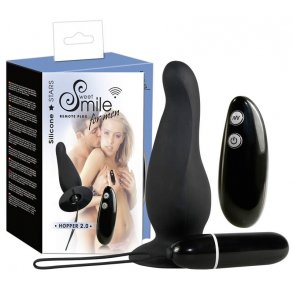 Smile Hopper 2.0 Sort - Fjerbetjent Analvibrator